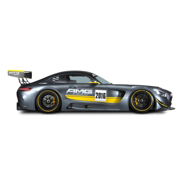 Free Premium PNG Grey Mercedes AMG GT3 Racing Car