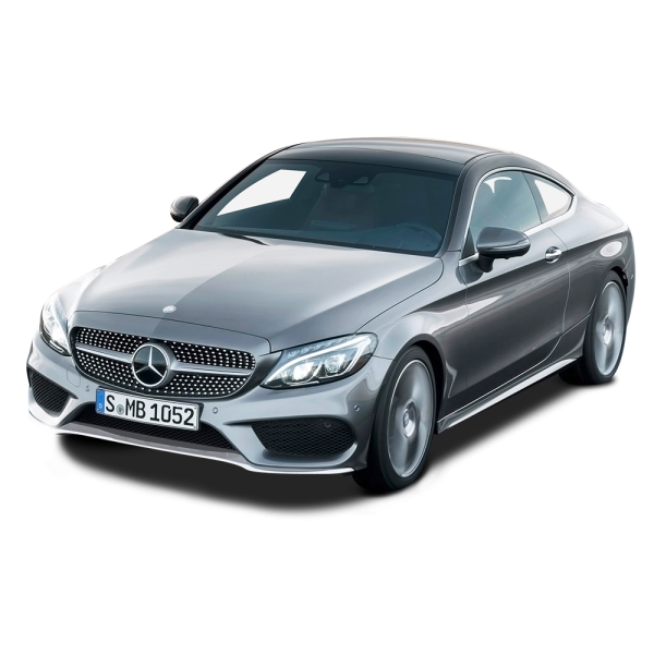 Free Premium PNG Grey Mercedes Benz C Class Coupe Car