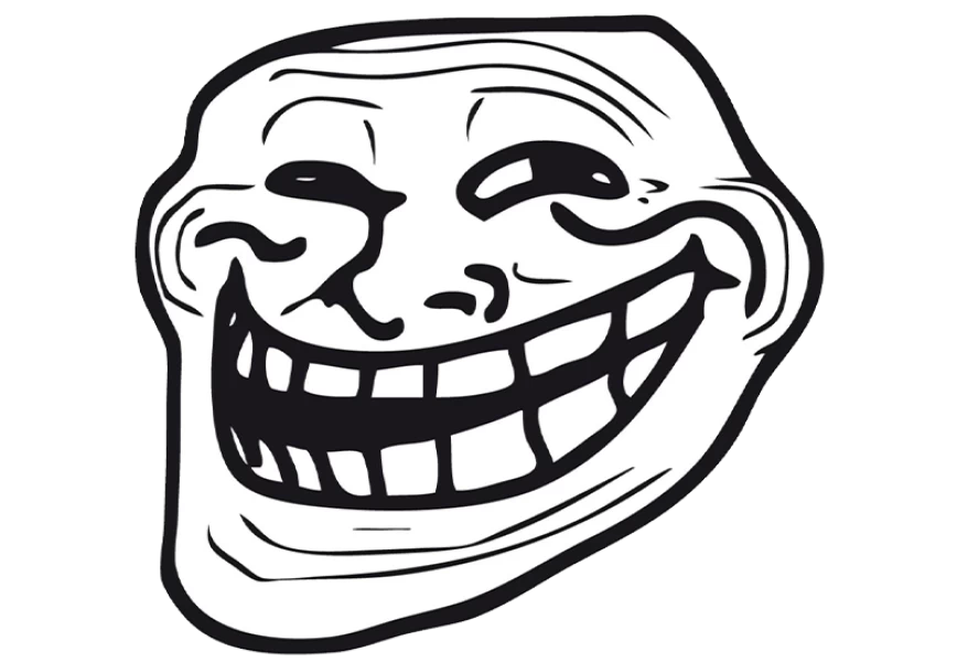 Free Premium PNG ha ha ha Trollface Internet troll Rage comic Internet meme, frustrated troll face