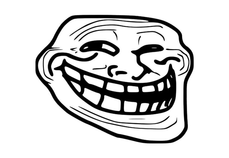 Free Premium PNG Ha Ha Trollface Internet troll Rage comic Internet meme, frustrated troll face