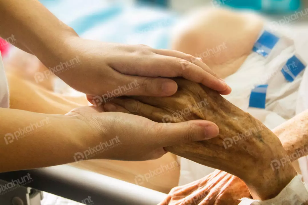 Free Premium Stock Photos Hand in hand Hospice Patient image