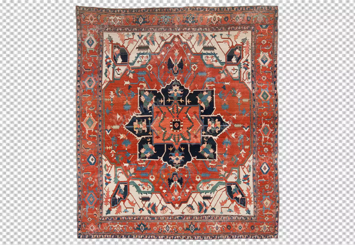 Free Premium PNG Hand woven antique Turkish carpet |