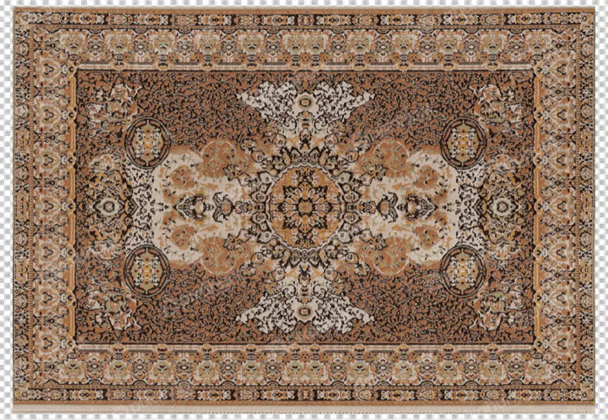 Free Premium PNG Hand woven antique Turkish carpet png |