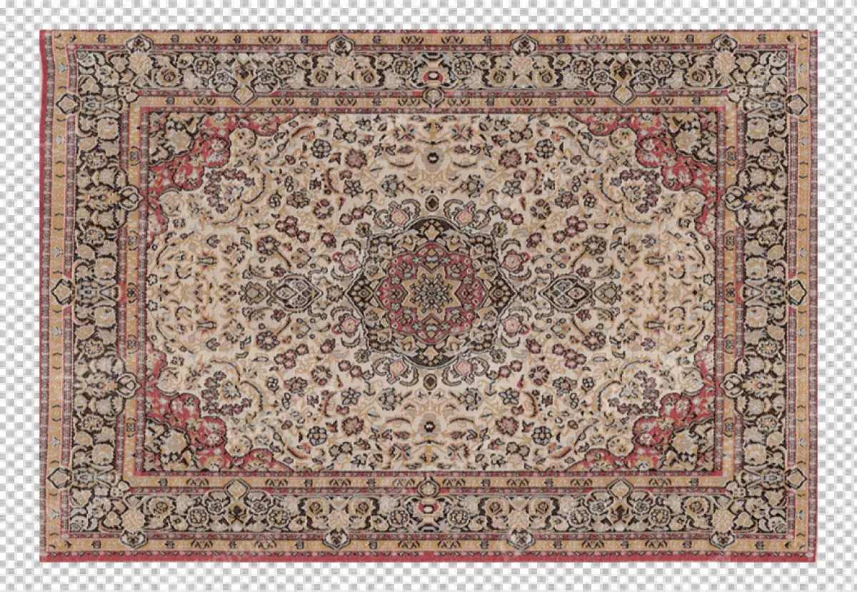 Free Premium PNG Hand woven antique Turkish carpet png