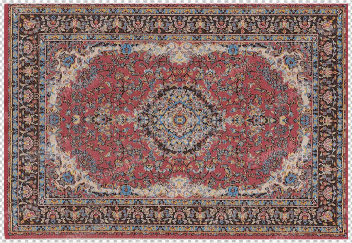 Free Premium PNG Hand woven antique Turkish carpet transparent background  png