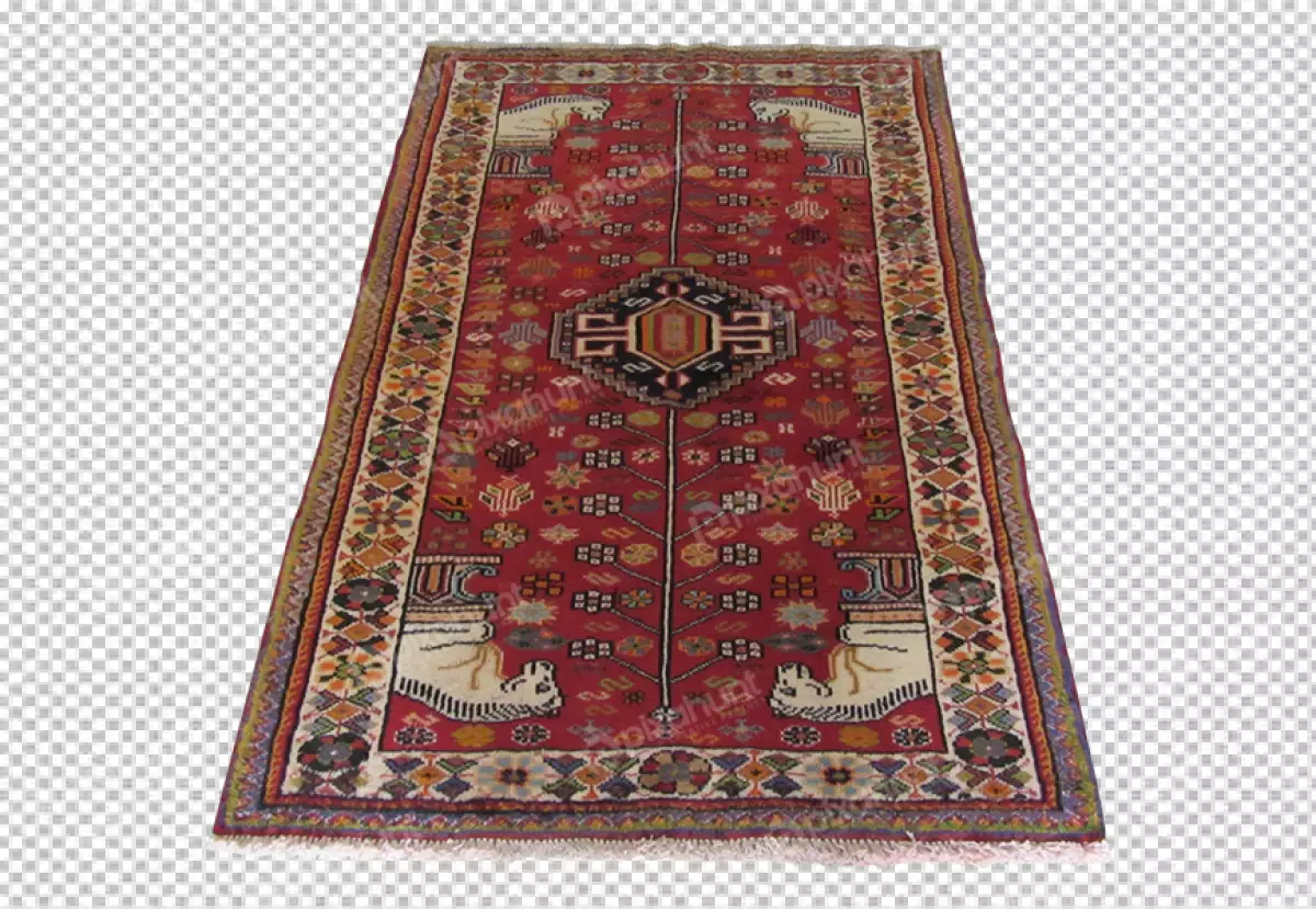 Free Premium PNG Hand woven antique Turkish carpet transparent background png