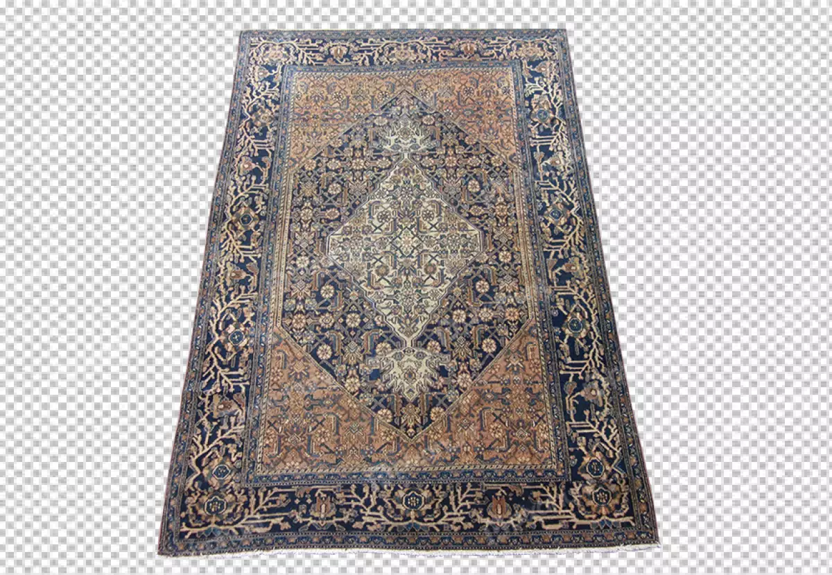 Free Premium PNG Hand woven antique Turkish carpet transparent clear png background 