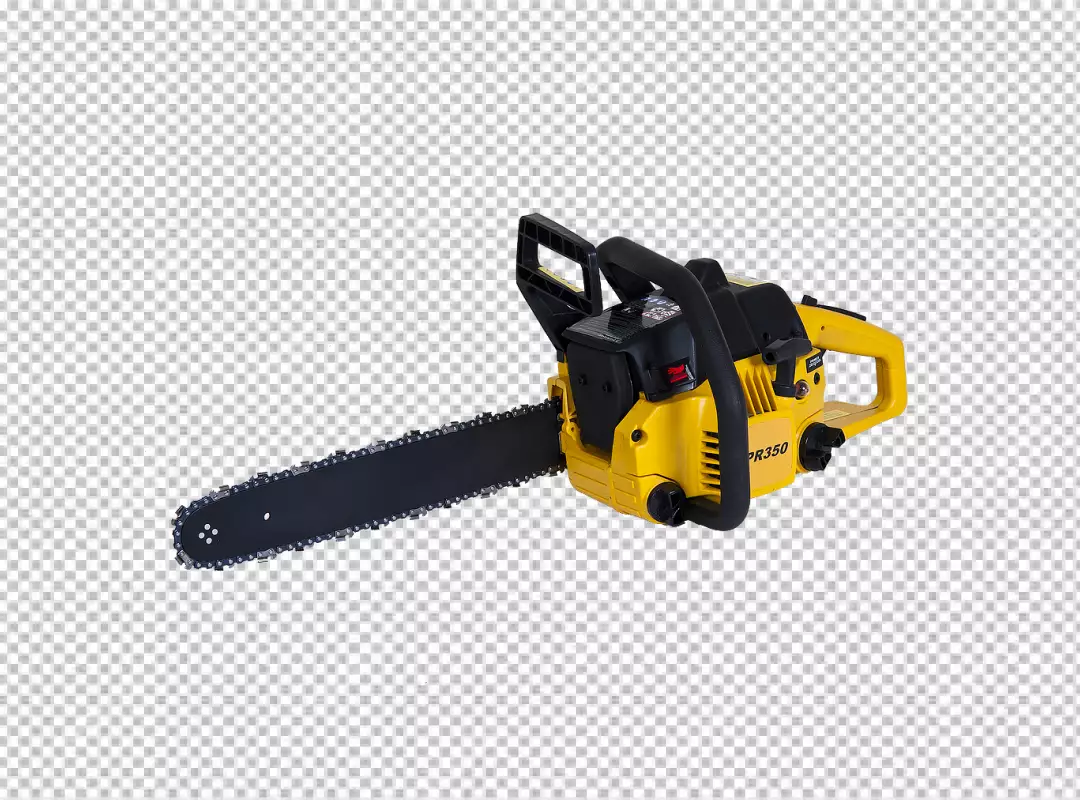 Free Premium PNG Handheld chainsaw isolated on a transparent background
