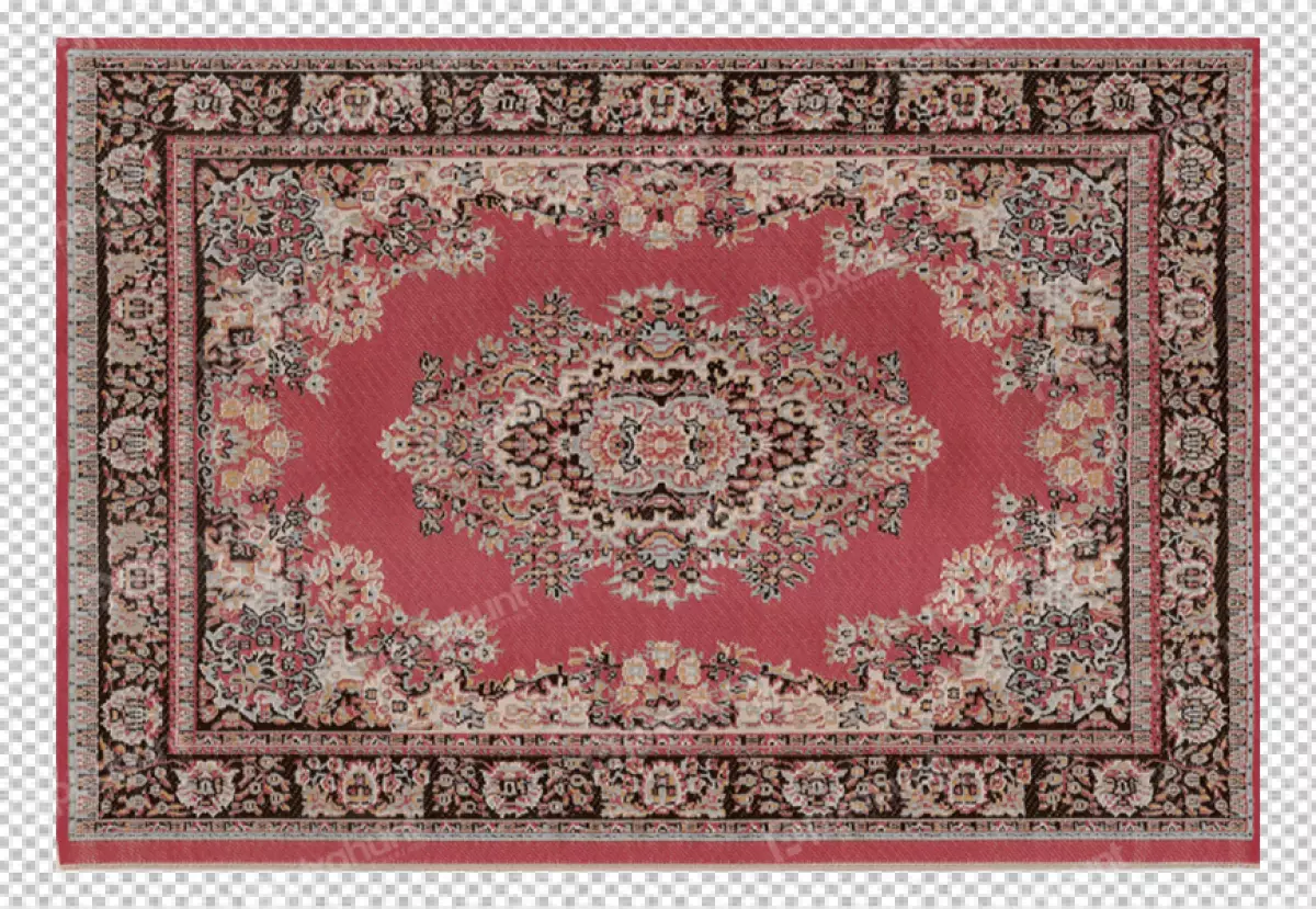 Free Premium PNG Handwoven decorative wool Turkish carpet png