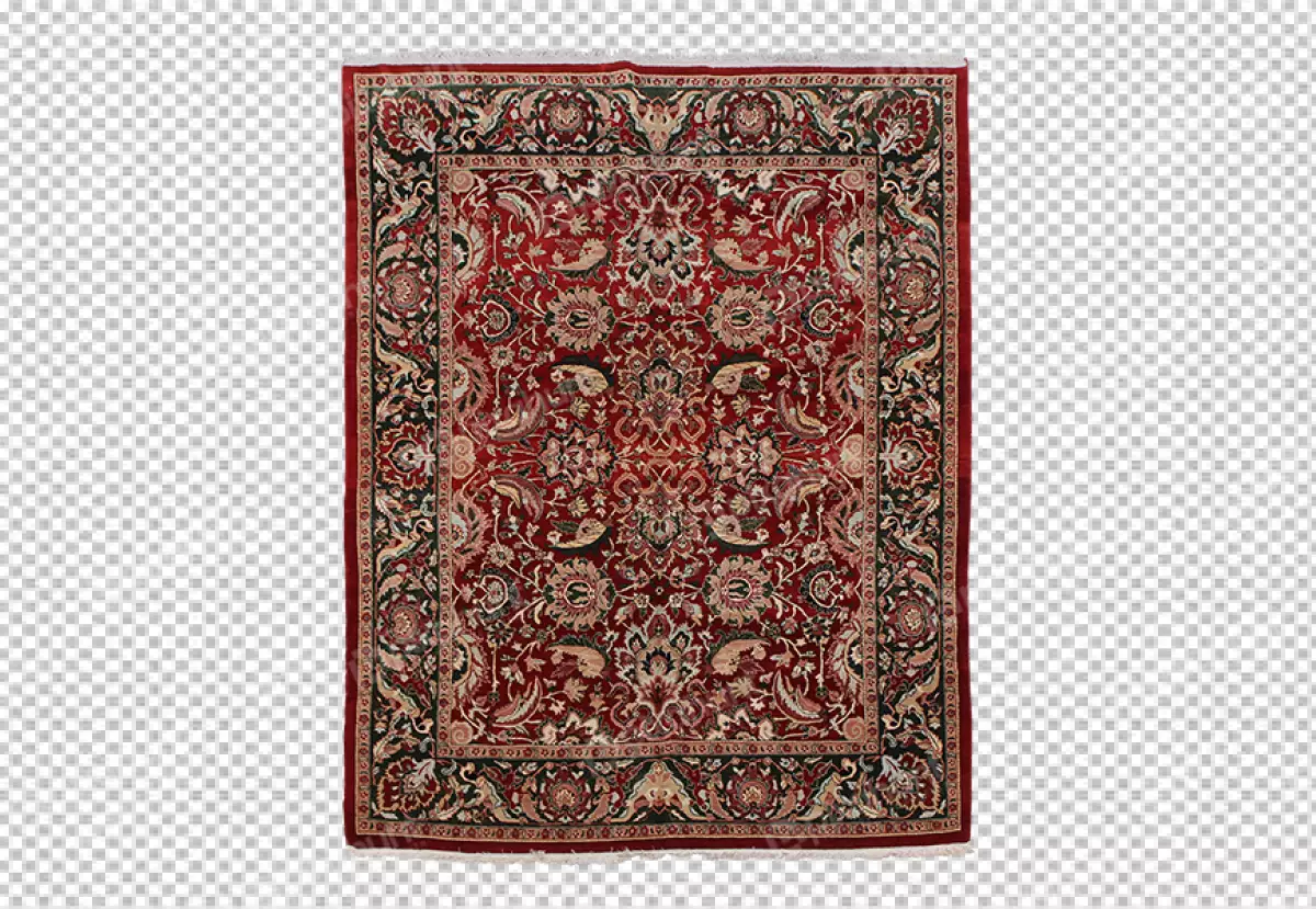 Free Premium PNG Handwoven decorative wool Turkish rug transprent clear background 