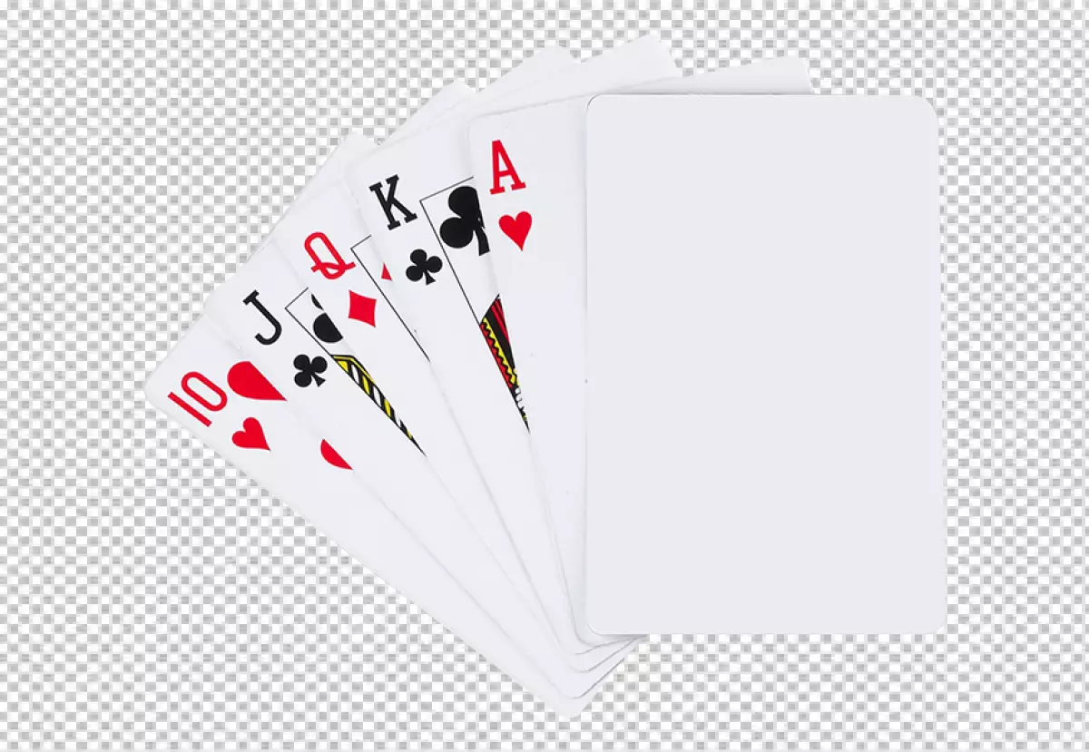 Free Premium PNG High angle view of cards on transparent background