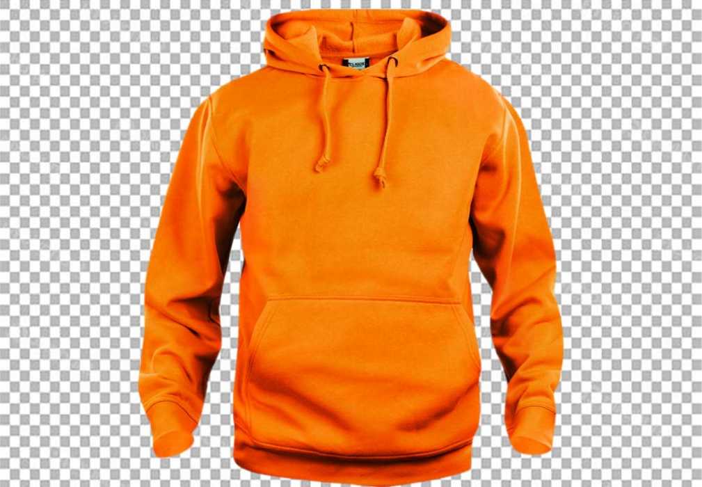 Free Premium PNG Hoodie T-shirt Clothing Sweater | orange hoodie template for design