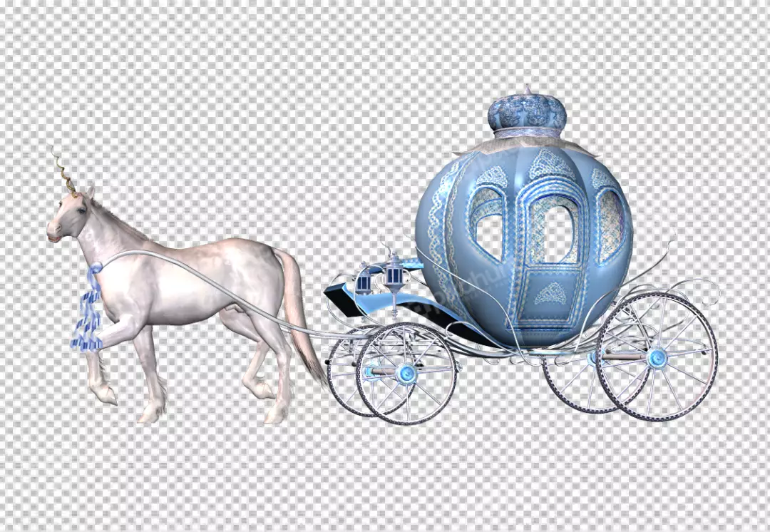 Free Premium PNG Horse carriage wagon with a horse drawn on transparent background 