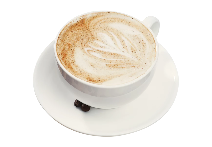 Free Premium PNG Hot cappuccino coffee isolated