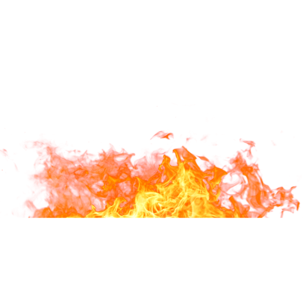 Free Premium PNG Hot Sparkling Fire Flame on the Ground