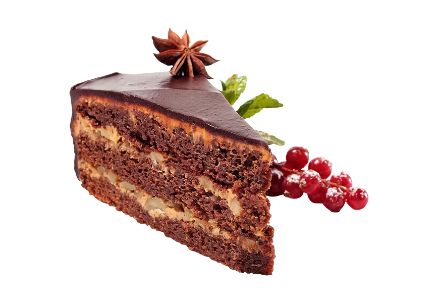 Free Premium PNG Illustration white bg with delicious slice red velvet cake transparen background 