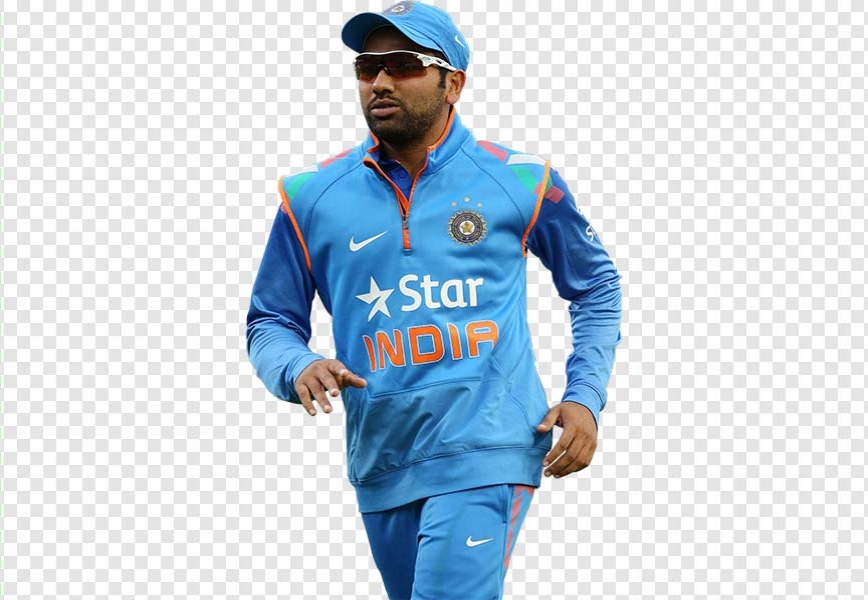 Free Premium PNG India national cricket team Captain Rohit Sharma ICC World Twenty20, rohit sharma, tshirt, blue