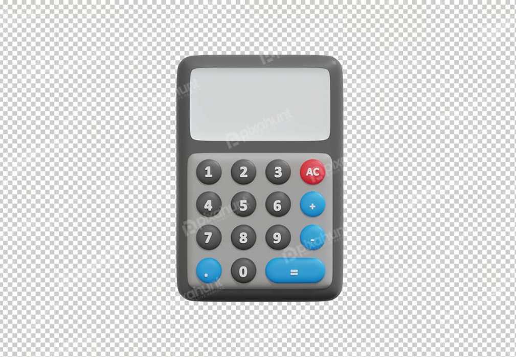 Free Premium PNG Isolated 3D Calculator Financial icon concept
