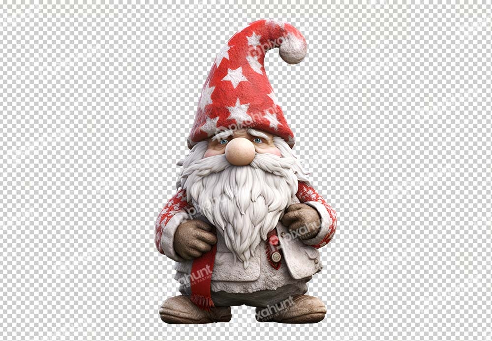 Free Premium PNG Isolated 3d render realistic Santa Claus character, cartoon character, rounded shapes