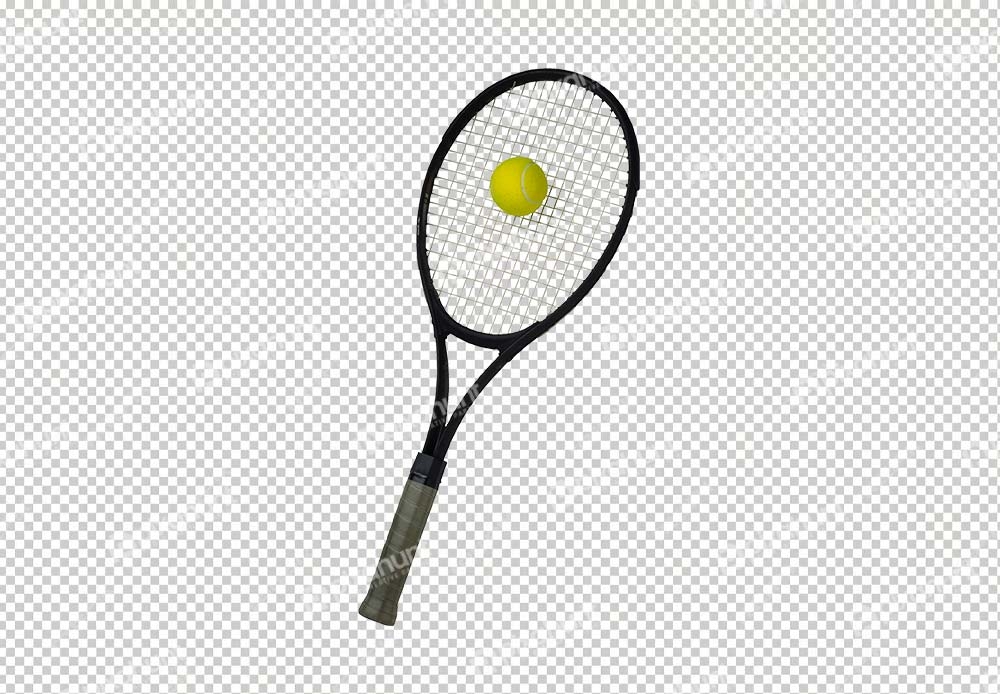 Free Premium PNG Isolated Closeup tennis racket with ball