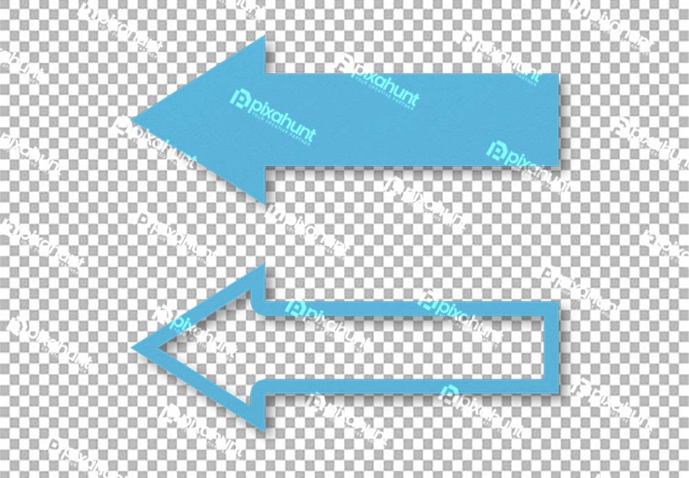 Free Premium PNG Isolated Light blue paper arrow