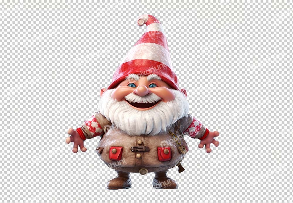 Free Premium PNG Isolated Santa Claus in red clothes, realistic 3d character. For Christmas cards and banners