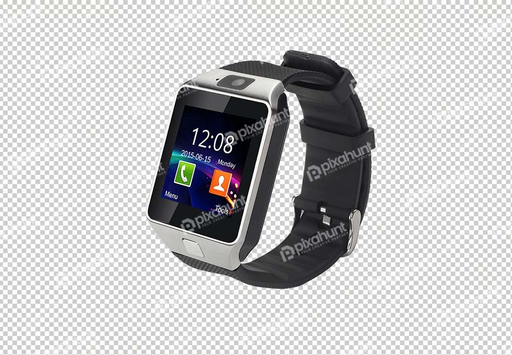 Free Premium PNG Isolated Silver smartwatch, Smart Watch, objects, clock and watches
