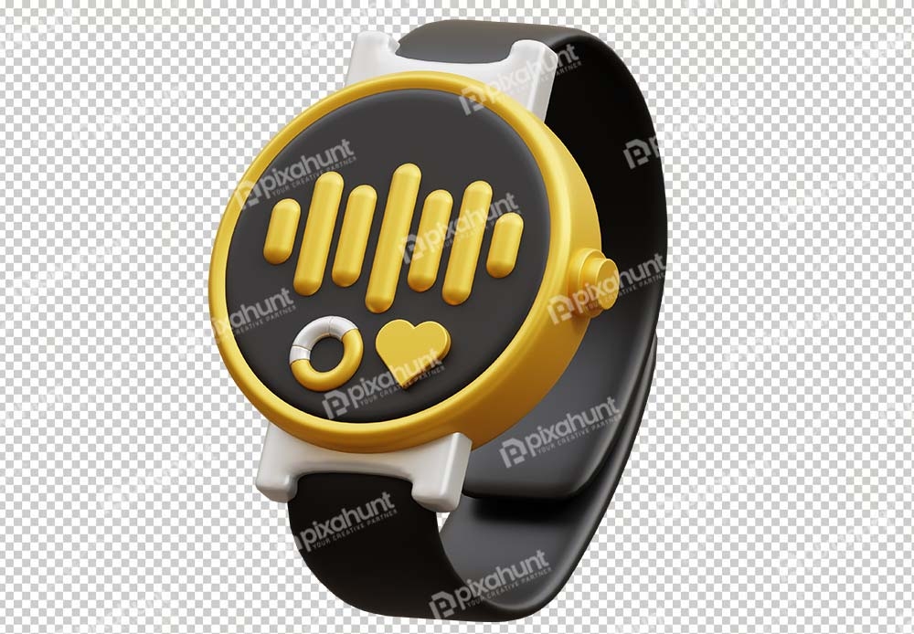 Free Premium PNG Isolated Smart watch 3d gym fitness | fitness and gym 3d icons smart watch