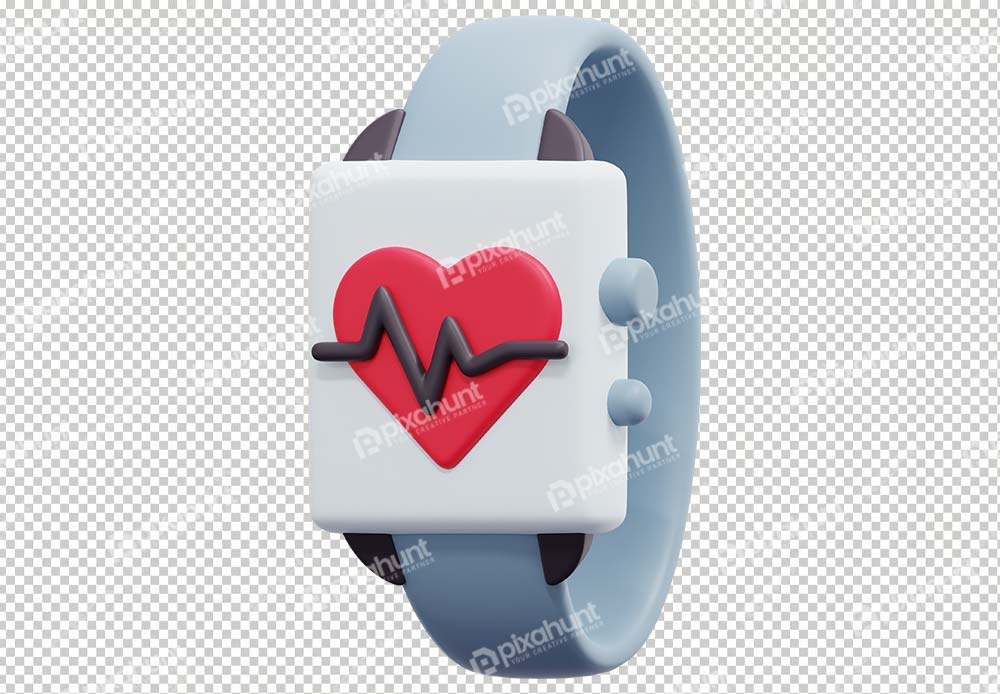 Free Premium PNG Isolated smartwatch 3d render icon illustration | fitness and gym 3d icons smart watch