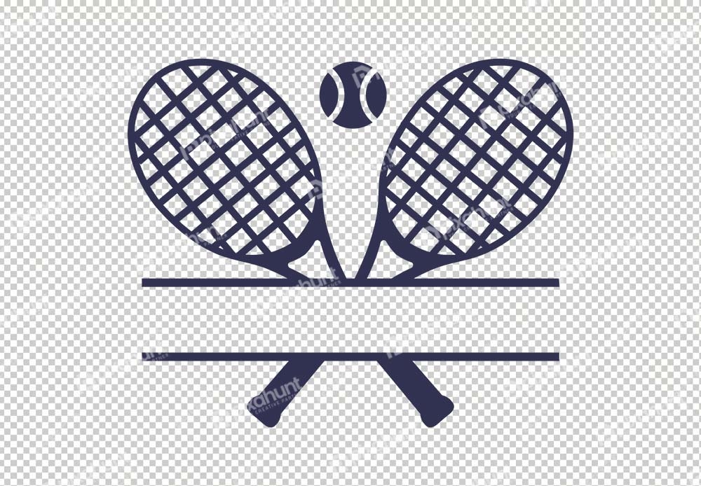 Free Premium PNG isolated  tennis racket and ball sports equipment icon