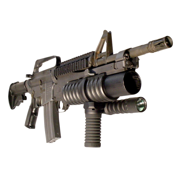 Free Premium PNG M203 is a valuable asset to the US military | M203 grenade launcher attached to an M16 rifle