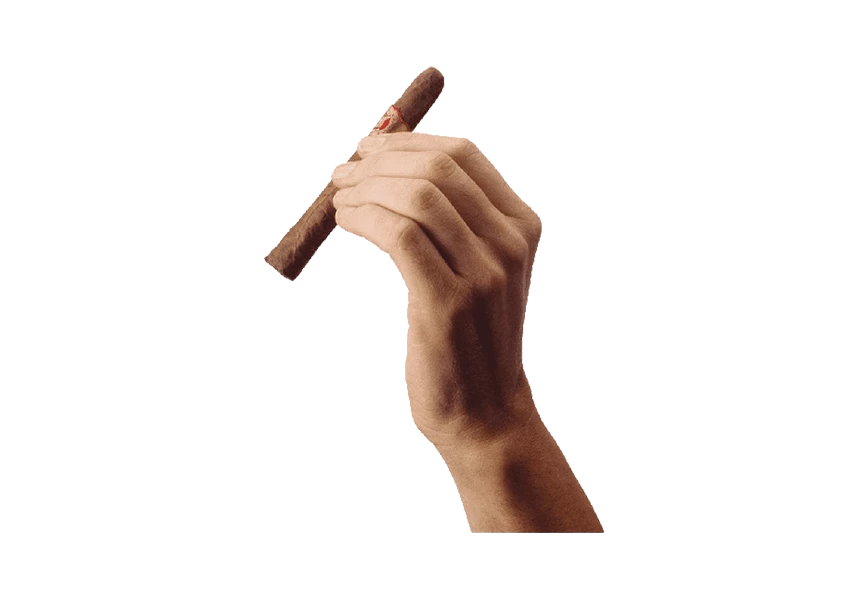 Free Premium PNG Male hand with a burning cigarette against transparent background close up