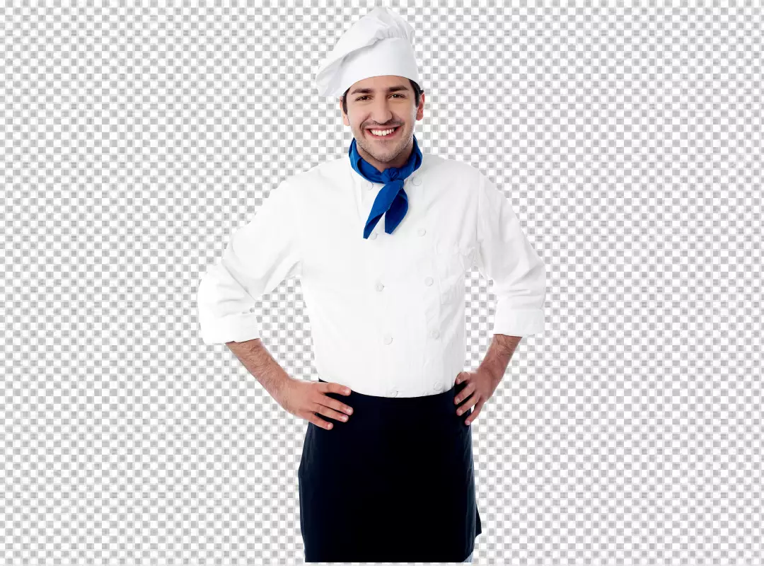 Free Premium PNG Medium shot professional chef posing PNG