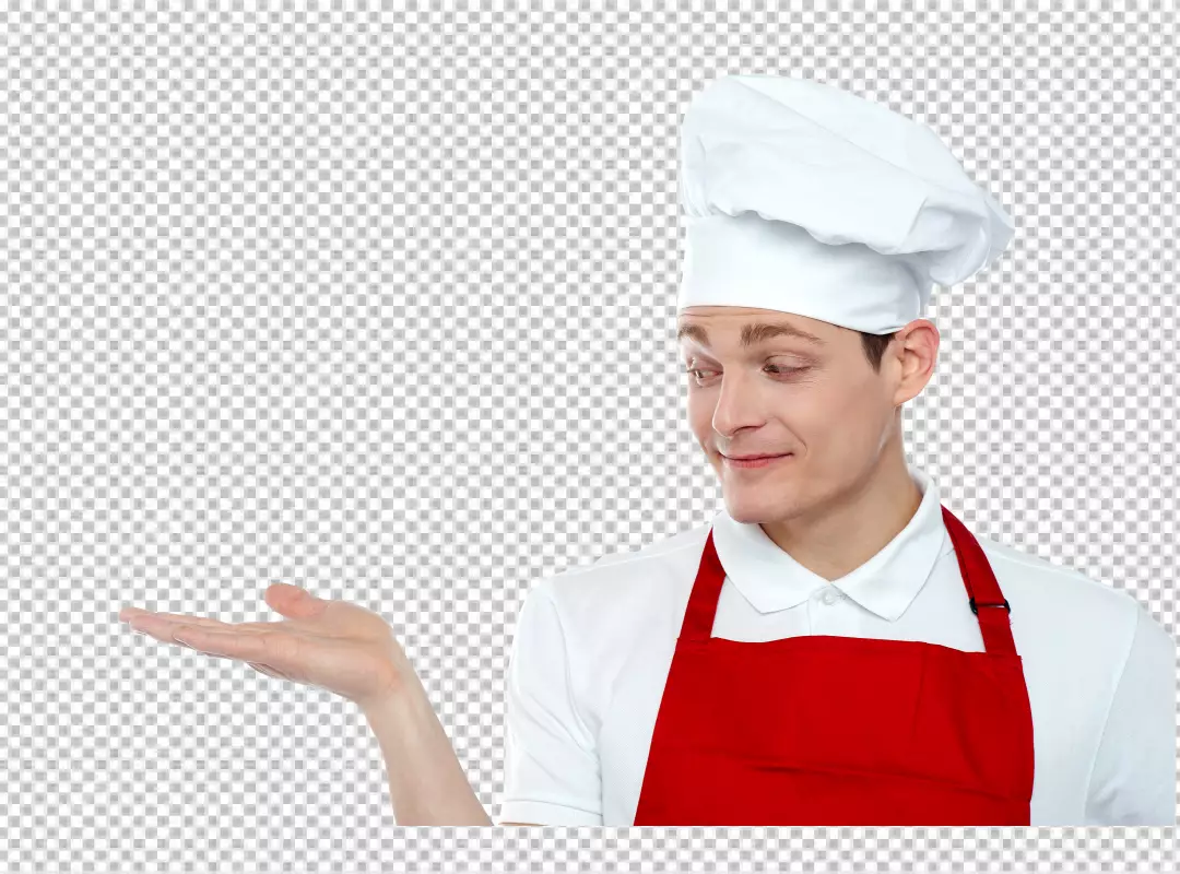 Free Premium PNG Medium shot professional chef posing transparent background PNG