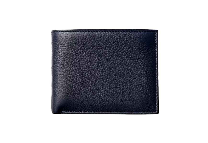 Free Premium PNG Men's Antique navy leather wallet 