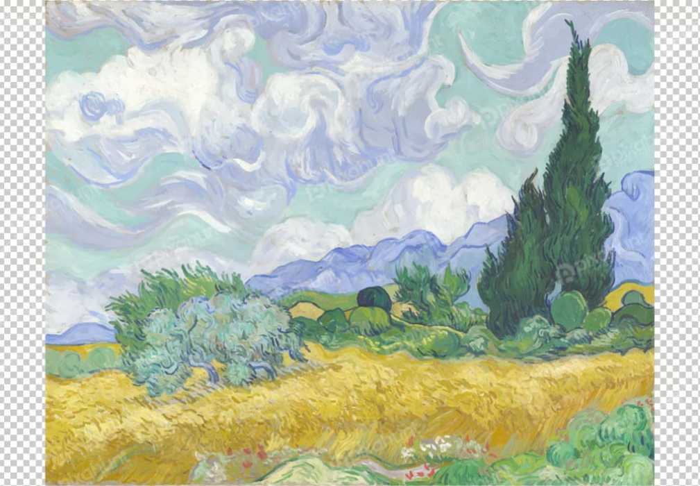 Free Premium PNG Metropolitan Museum of Art National Gallery Van Gogh Museum Arles The Wheat Field