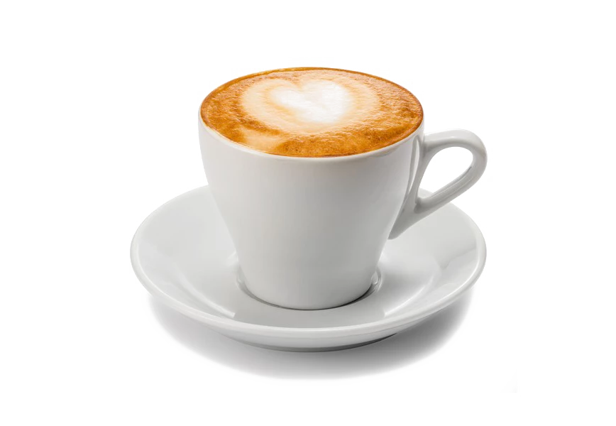 Free Premium PNG Morning coffee in a ceramic cup with foam. Aroma fresh cappuccino.