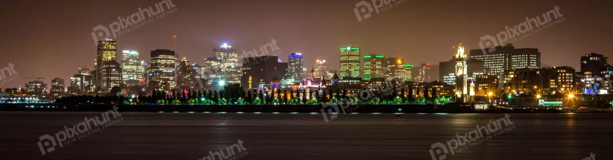 Free Premium Stock Photos night view of Montreal is absolutely stunning