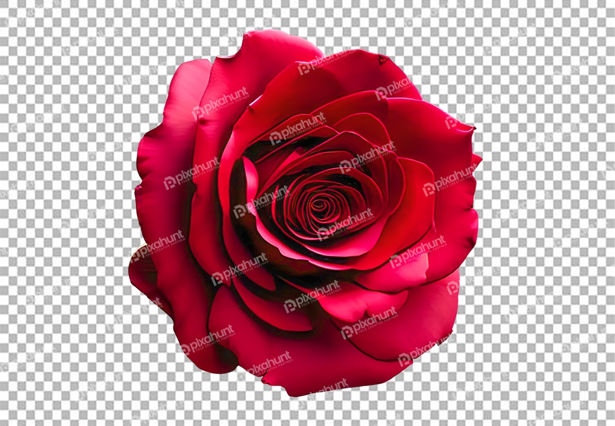 Free Premium PNG Only the flower part of the rose | Rose Flower Clipart Transparent PNG