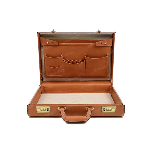 Free Premium PNG Open Leather Briefcase PNG