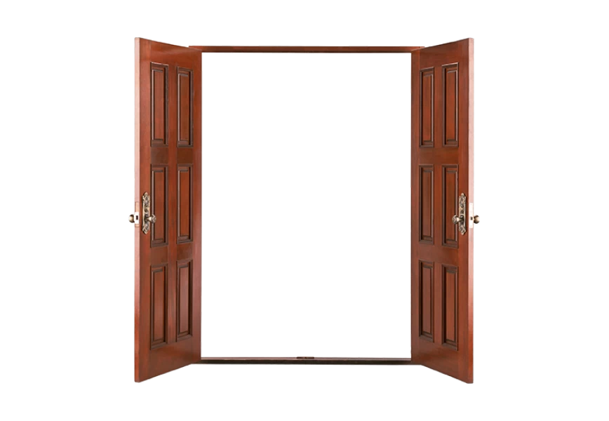 Free Premium PNG Open wooden door