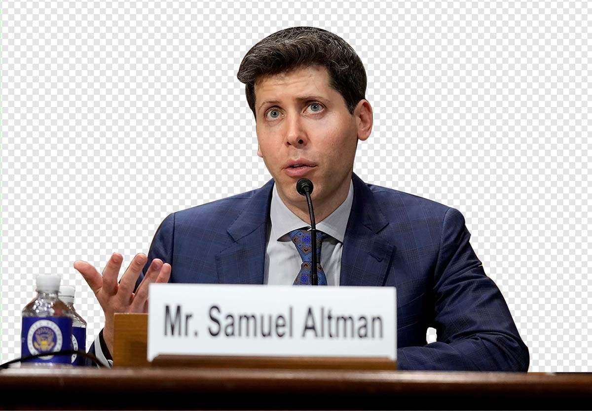 Free Premium PNG OpenAI CEO Sam Altman speaks before a Senate Judiciary Subcommittee on Privacy | Technology and the Law hearing on artificial intelligence