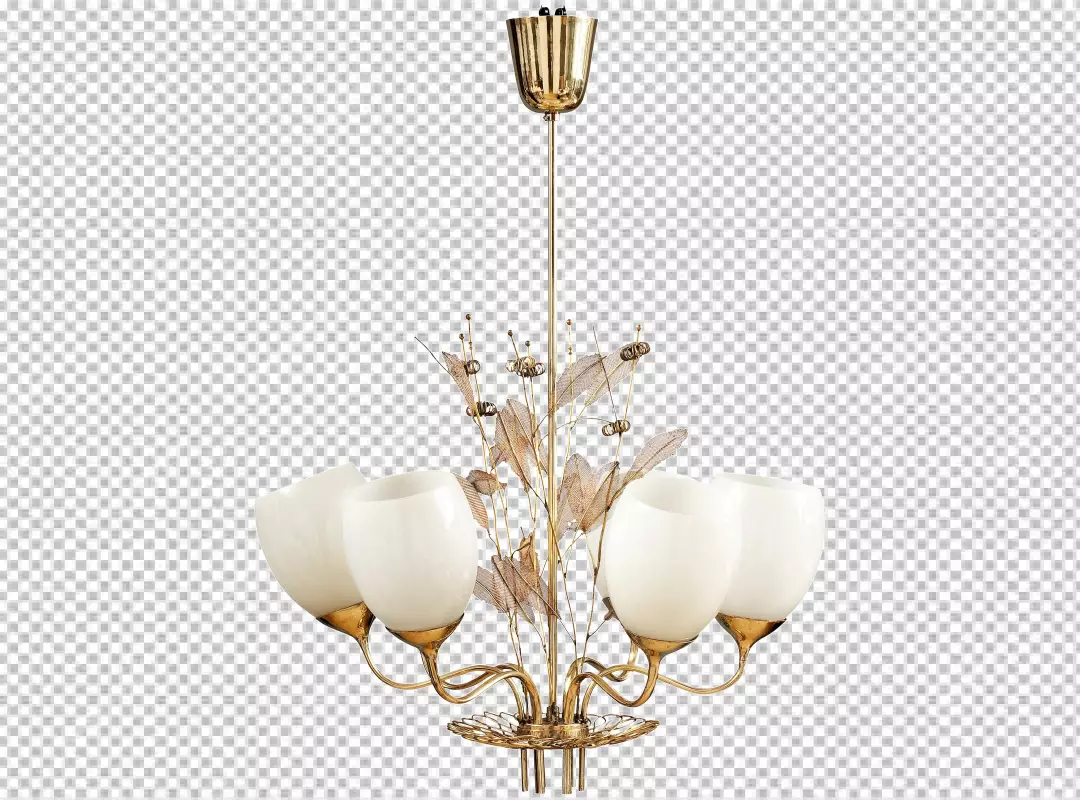 Free Premium PNG Ornate chandelier in art nouveau style