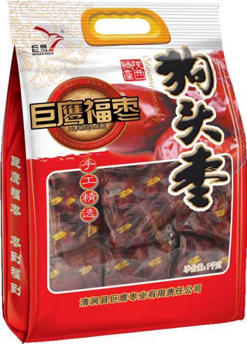 Free Premium PNG Packet of China dates with lots of dates inside