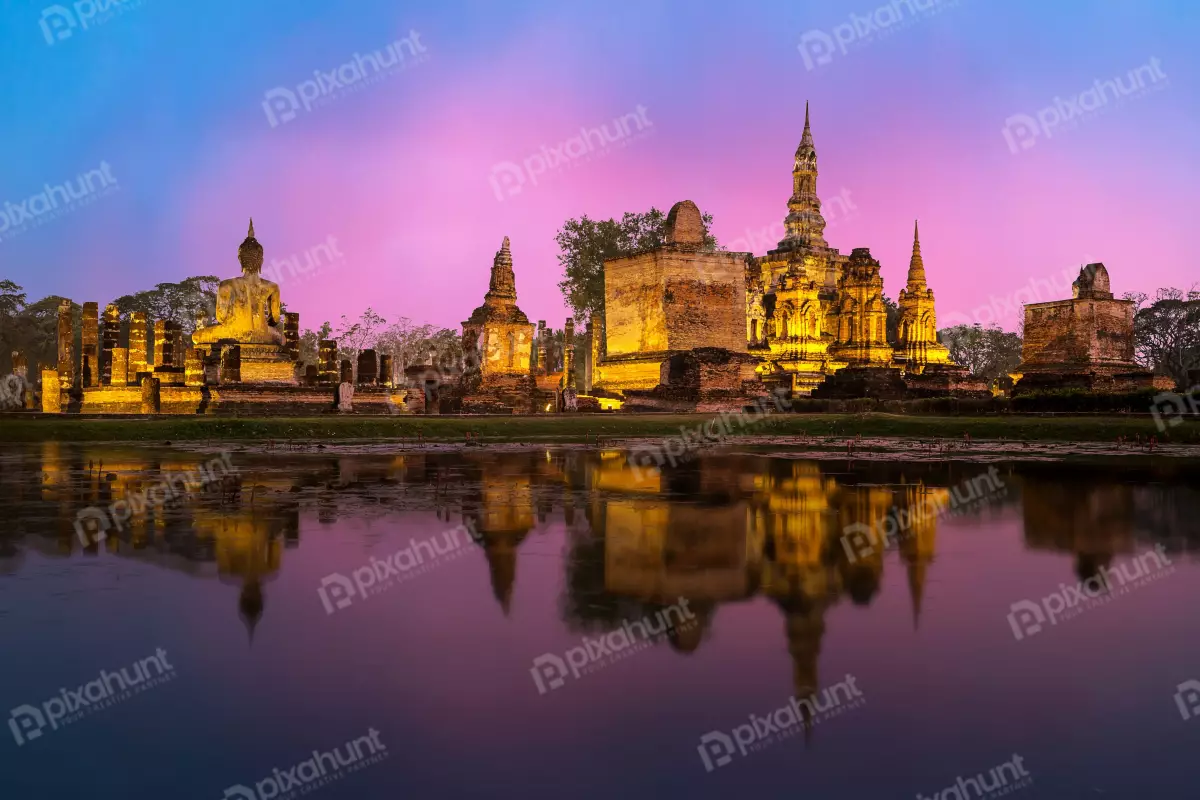 Free Premium Stock Photos phra nakhon si ayutthaya | Ayutthaya is a city in Thailand drone view