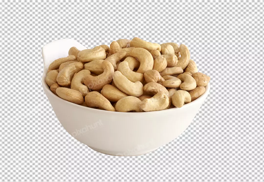 Free Premium PNG Pile of fried cashew on a transparent background 