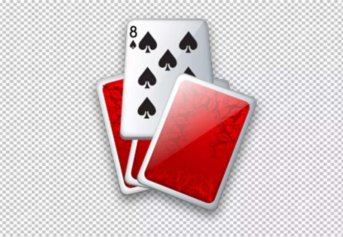 Free Premium PNG Playing 3d card red and white color with transparent background 