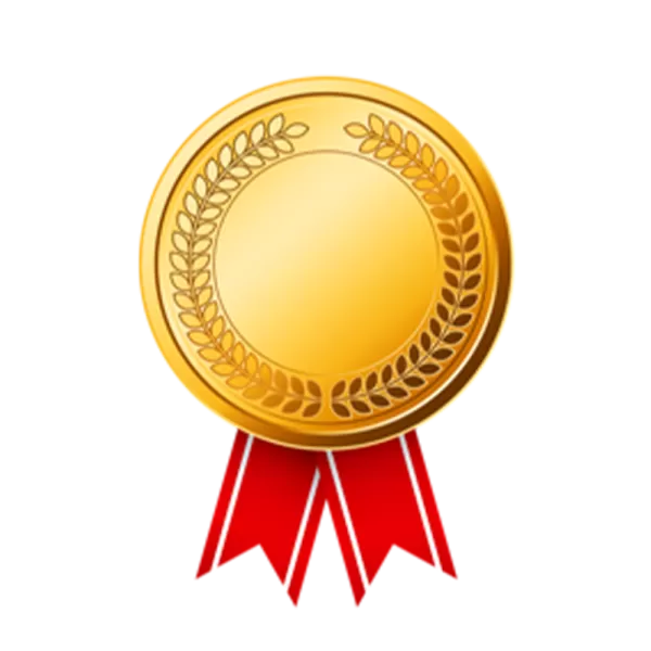 Free Premium PNG PNG Gold winner badge with a red ribbon