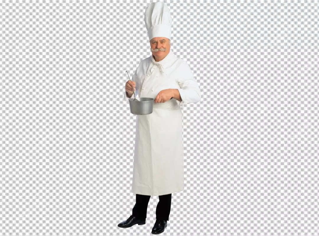 Free Premium PNG Portrait of chef transparent background 