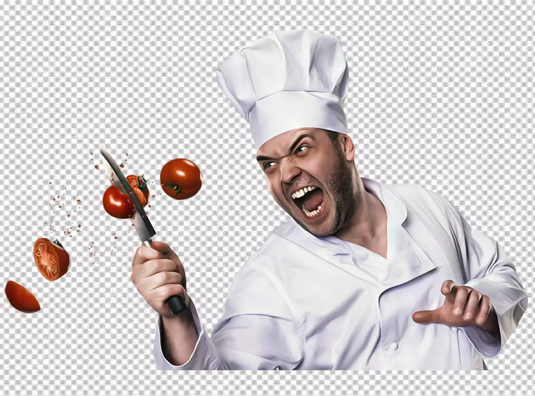 Free Premium PNG Portrait of man smiling in the kitchen PNG